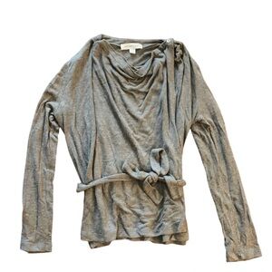 Amour Vert Cardigan Tunic modal sweater grey XS